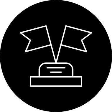 Bayraklar Vektör Şekil Simgesi Tasarımı 