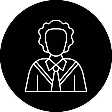 Yargıç Vektör Kabartma Simgesi Tasarımı 