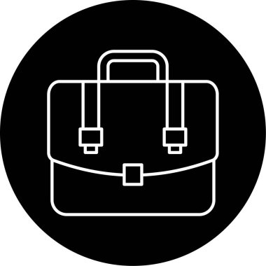 Evrak çantası Vektör Kabartma Simgesi Tasarımı 