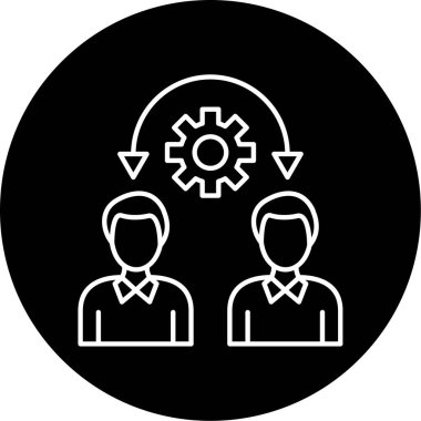  İşbirliği Vektörü Kabartma Simgesi Tasarımı  