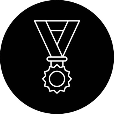 Madalya Vektörü Şekil Simgesi Tasarımı 