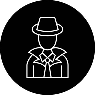 Casusluk Vektörü Kabartma Simgesi Tasarımı 