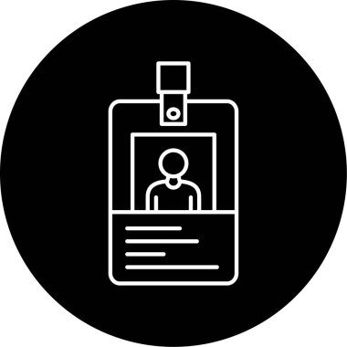 Kimlik Vektörü Kabartma Simgesi Tasarımı 