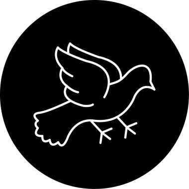 Güvercin Vektörü Şekil Simgesi Tasarımı 