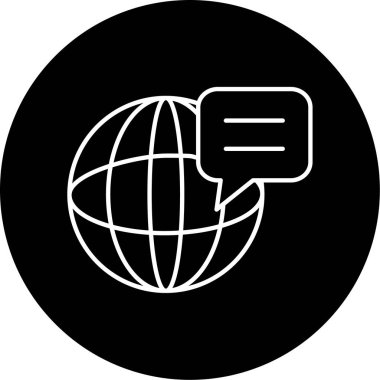 Genel Sohbet Vektörü Kabartma Simgesi Tasarımı 