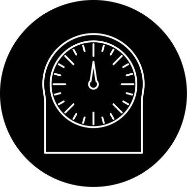 Mutfak Zamanlayıcısı Vektör Kabartma Simgesi Tasarımı 