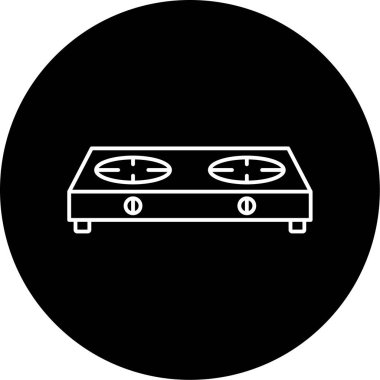 Soba Vektörü Kabartma Simgesi Tasarımı 