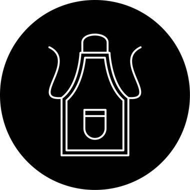 Önlük Vektörü Şekil Simgesi Tasarımı 