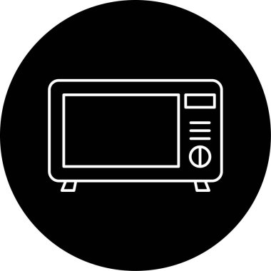 Fırın Vektörü Kabartma Simgesi Tasarımı 