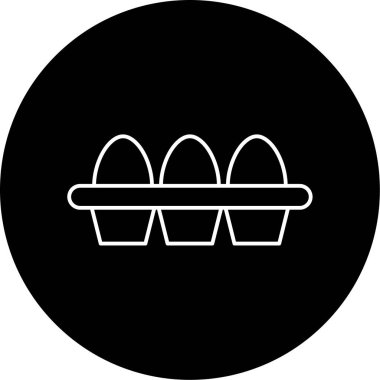 Yumurta Tepsisi Vektörü Kabartma Simgesi Tasarımı 