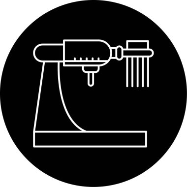 Makarna Makinesi Vektör Kabartma Simgesi Tasarımı 