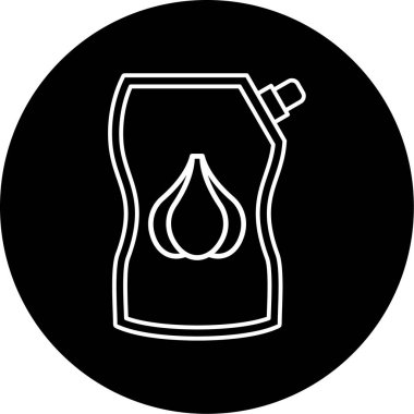 Mayonez Vektör Kabartma Simgesi Tasarımı 