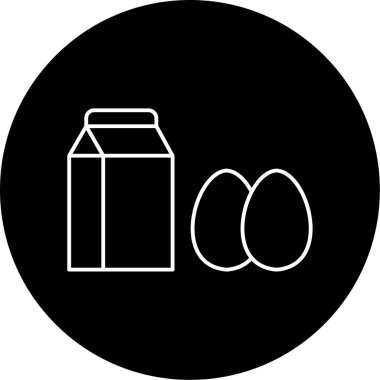 Süt Vektörü Kabartma Simgesi Tasarımı 