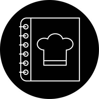 Tarif Vektörü Kabartma Simgesi Tasarımı 