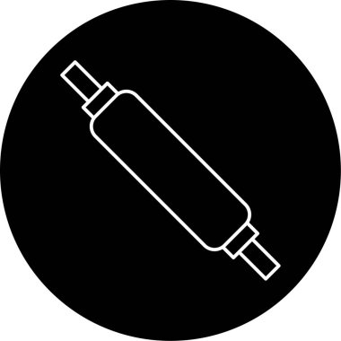 Rolling Pin Vektör Kabartma Simgesi Tasarımı 