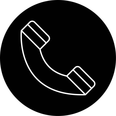Telefon Vektörü Kabartma Simgesi Tasarımı 