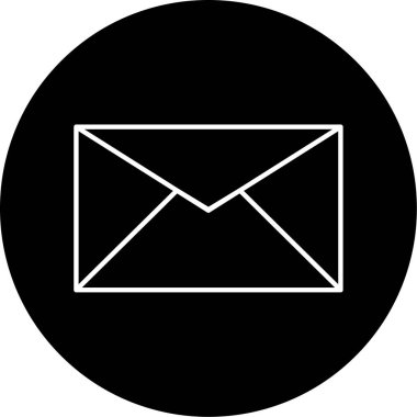 E- posta Vektörü Glyph Simgesi Tasarımı 