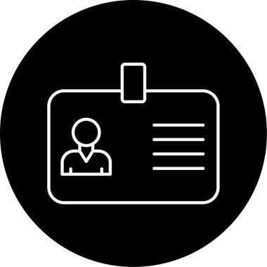 Üyelik Vektörü Glyph Simgesi Tasarımı 