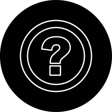 Soru Vektörü Şekil Simgesi Tasarımı 