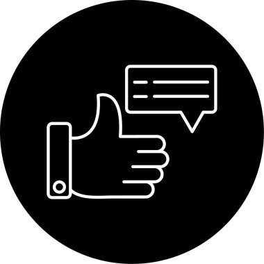 İyi İnceleme Vektörü Kabartma Simgesi Tasarımı 