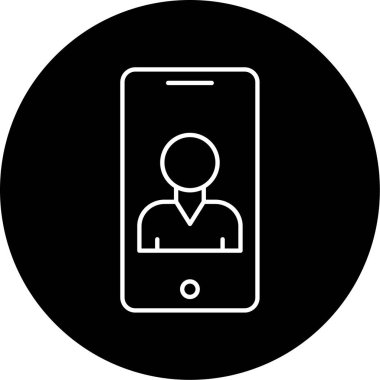 Video Çağrısı Vektör Kabartma Simgesi Tasarımı 