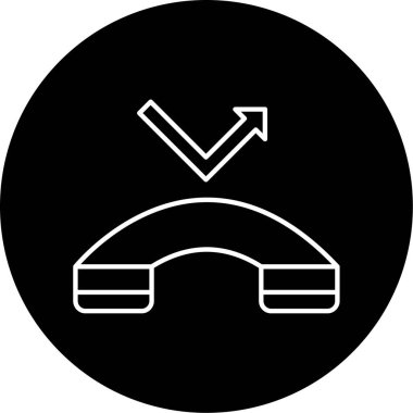 Cevaplanmamış Arama Vektörü Glyph Simgesi Tasarımı 