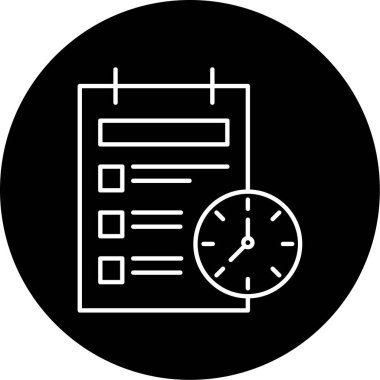 Görev Vektörü Kabartma Simgesi Tasarımı 