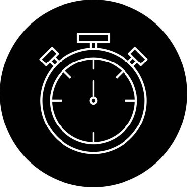 Stopwatch Vektör Şekil Simgesi Tasarımı 