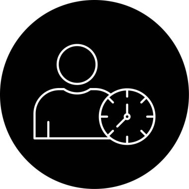 Meşgul Vektör Kabartma Simgesi Tasarımı 