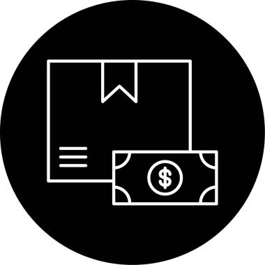 Nakit Taşıma Vektörü Glyph Simgesi Tasarımı 