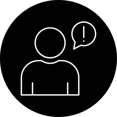 Şikayet Vektörü Kabartma Simgesi Tasarımı 