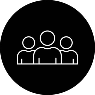 Grup Vektörü Kabartma Simgesi Tasarımı 