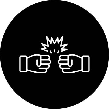 Mücadele Vektörü Kabartma Simgesi Tasarımı 