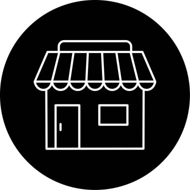 Pazar Vektörü Şekil Simgesi Tasarımı 