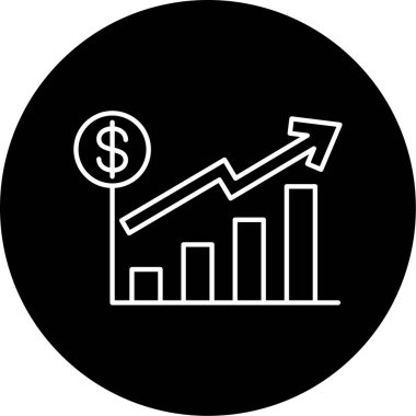 Borsa Vektörü Glyph Simgesi Tasarımı 
