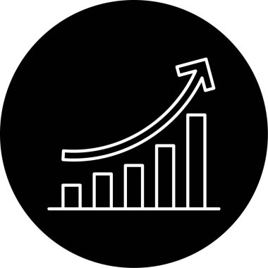 Büyüme Vektörü Kabartma Simgesi Tasarımı 