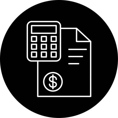 Muhasebe Vektörü Kabartma Simgesi Tasarımı 