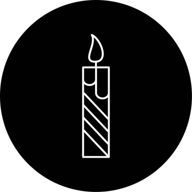 Mum Vektörü Şekil Simgesi Tasarımı 