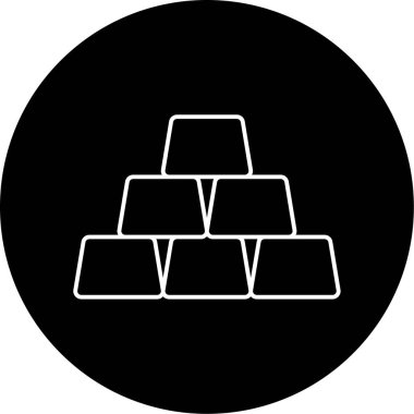 Ingot Vektör Kabartma Simgesi Tasarımı 