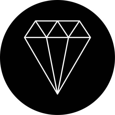 Elmas Vektörü Şekil Simgesi Tasarımı 