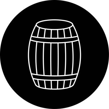 Namlu Vektörü Şekil Simgesi Tasarımı 