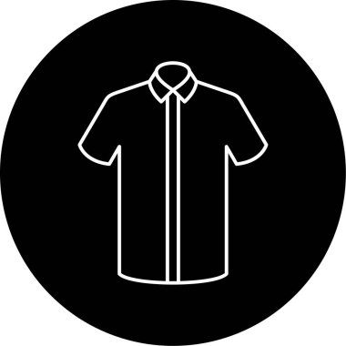 Kolsuz Gömlek Vektörü Kabartma Simgesi Tasarımı 