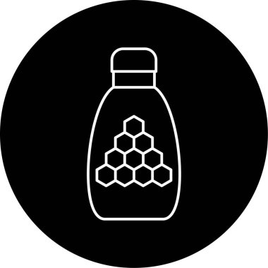 Bal kavanozu Vektörü Kabartma Simgesi Tasarımı 