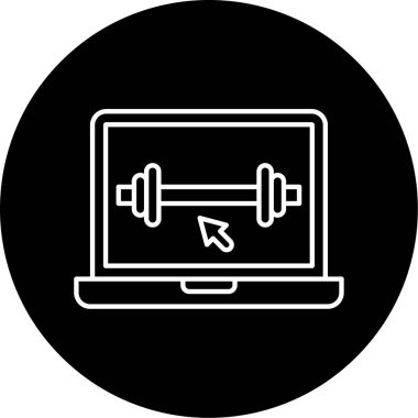 Çevrimiçi Çalıştırma Vektörü Glyph Simgesi Tasarımı 