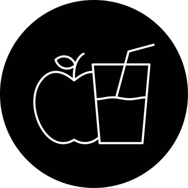 Apple Juice Vektör Kabartma Simgesi Tasarımı 