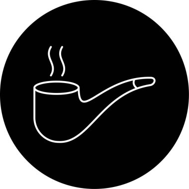 Smoking Pipe Vector Glyph Simge Tasarımı  