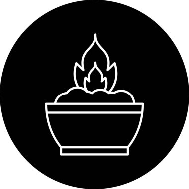 Kaloriler Yanık Vektör Kabartma Simgesi Tasarımı