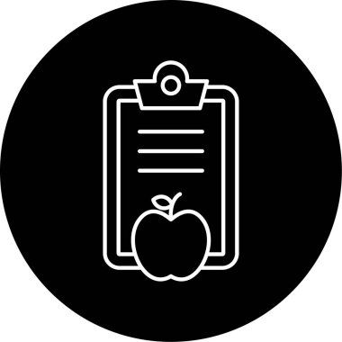 Diyet Planı Vektör Şekil Simgesi Tasarımı