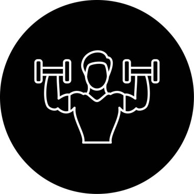 Egzersiz Vektör Kabartma Simgesi Tasarımı 