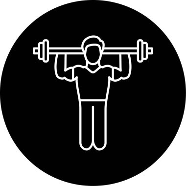 Omuz Egzersizi Vektör Kabartma Simgesi Tasarımı